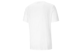 PUMA x Maison Kitsune Unisex Haftowany Okrągły Dekolt Biały PUMA x Maison Kitsune Unisex Haftowany Okrągły Dekolt Biały