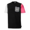PUMA x Mr Doodle Crossover Casual Sportowy Okrągły Dekolt Krótki Rękaw Czarny