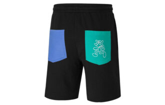 PUMA x MR DOODLE Crossover Funny Graffiti Sportowe Szorty Czarne