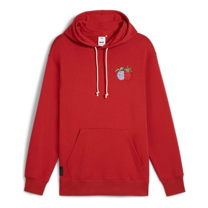 PUMA x ONE PIECE Bluza z kapturem z grafiką „Czerwona”