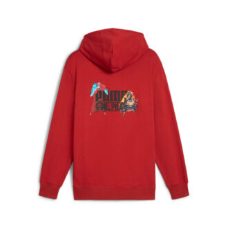 PUMA x ONE PIECE Bluza z kapturem z grafiką „Czerwona”