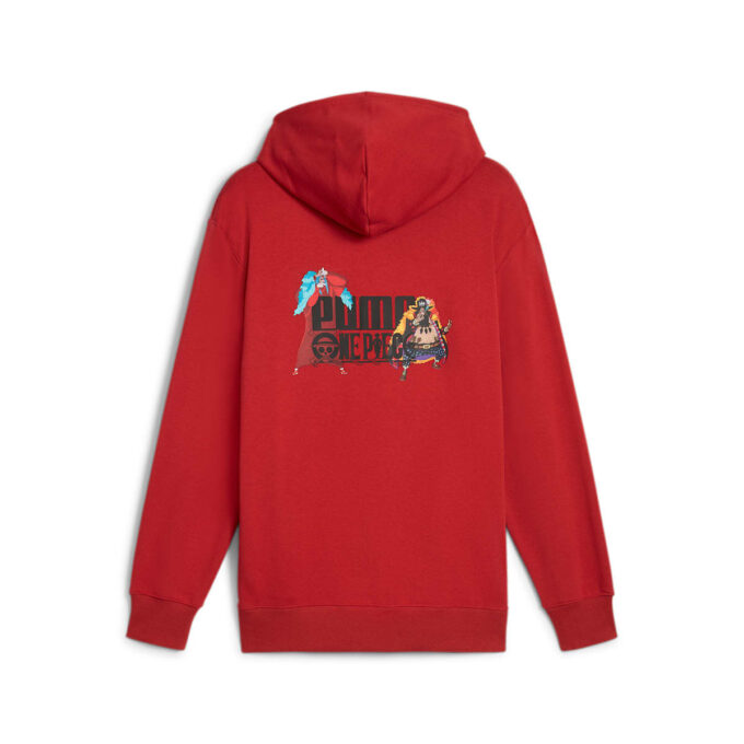 PUMA x ONE PIECE Bluza z kapturem z grafiką „Czerwona”