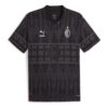 PUMA x PLEASURES Autentyczna koszulka piłkarska AC Milan w kolorze czarnym