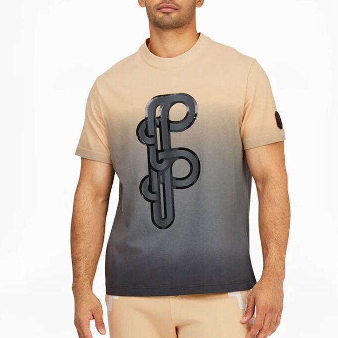 PUMA x PRONOUNCE Koszulka z grafiką Crossover Gradient Tie Dye Sports z krótkim rękawem w kolorze khaki
