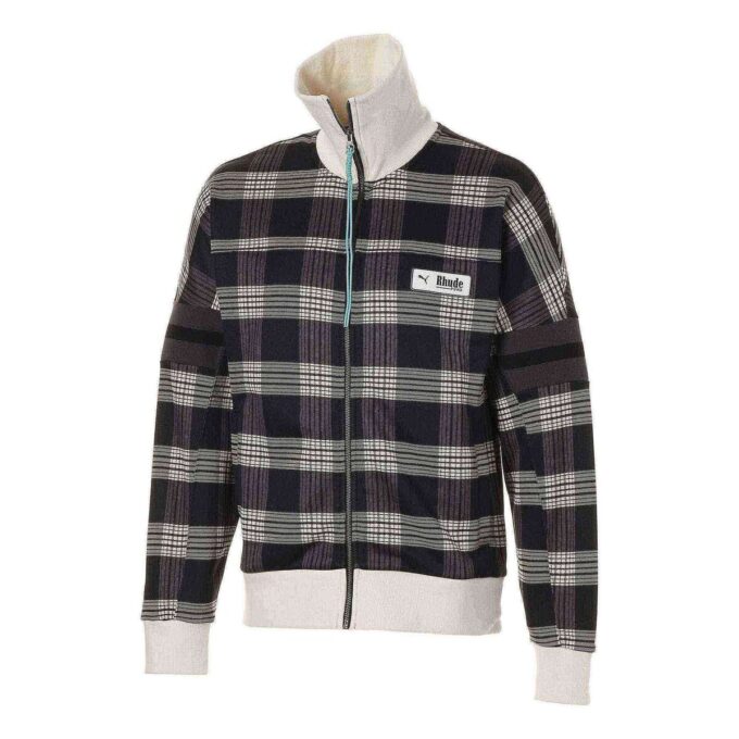 PUMA x Rhude XTG AOP TRA Multi SP WUP Knit Jacket „White Brown”