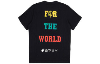 PUMA x The Hundreds Bluza z okrągłym dekoltem i nadrukiem w kształcie litery S, z krótkim rękawem, w kolorze czarnym PUMA x The Hundreds Bluza z okrągłym dekoltem i nadrukiem w kształcie litery S, z krótkim rękawem, w kolorze czarnym