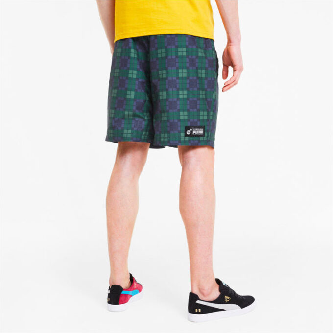 PUMA x The Hundreds Crossover Printing Athleisure Casualowe sportowe szorty w kolorze zielonym