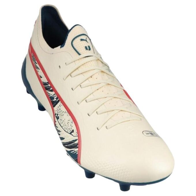 PUMA x Unisport King Ultimate FG „Kremowo-biało-czerwony”