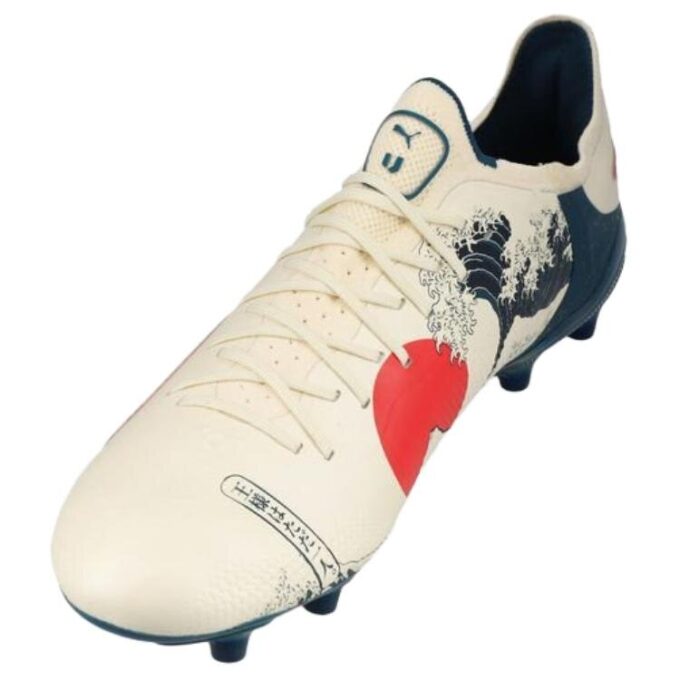PUMA x Unisport King Ultimate FG „Kremowo-biało-czerwony”