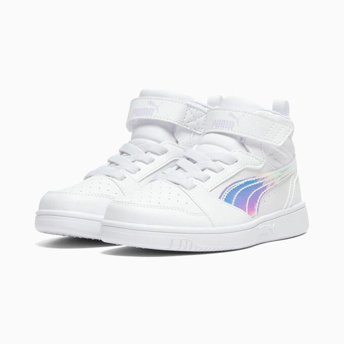 Rebound V6 Shine Little Kids’ Mid-Top Easy-On Sneakers Rebound V6 Shine Little Kids’ Mid-Top Easy-On Sneakers
