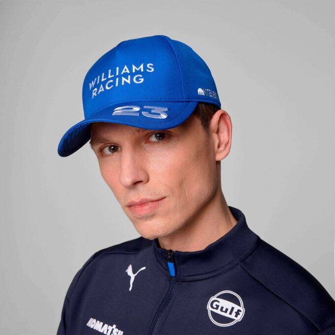 Regulowana czapka Albon Replika Williams Racing 2025 Regulowana czapka Albon Replika Williams Racing 2025