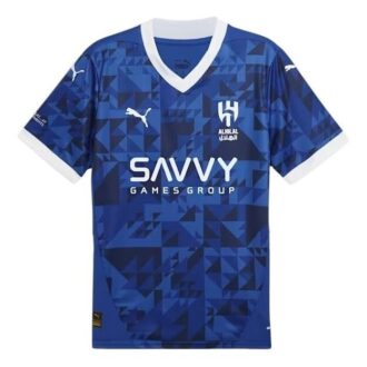 Replika koszulki domowej AlHilal Saudi FC 24/25 w kolorze niebieskim Replika koszulki domowej AlHilal Saudi FC 24/25 w kolorze niebieskim
