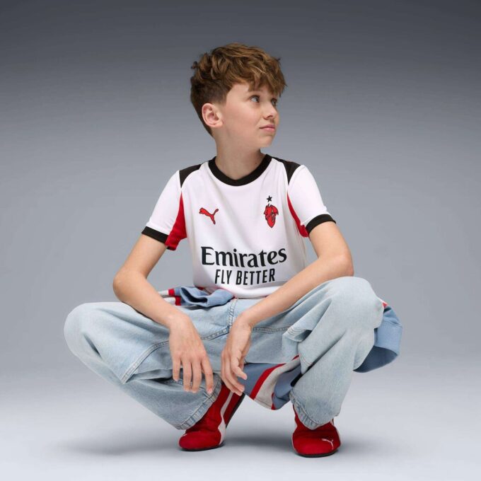 Replika koszulki piłkarskiej dla dużych dzieci AC Milan 25/26 wyjazdowej