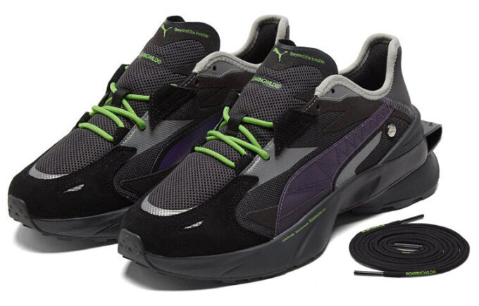 ROARINGWILD x PUMA Unisex Pwrframe Op-1 Buty sportowe czarne „niebieskie”