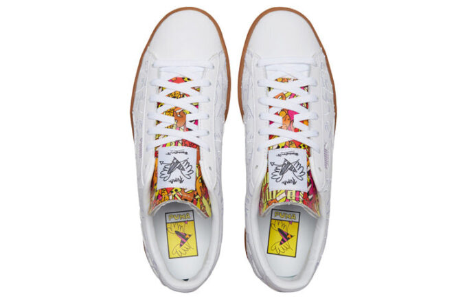Romero Britto x Basket „Embroidered – White Gum”