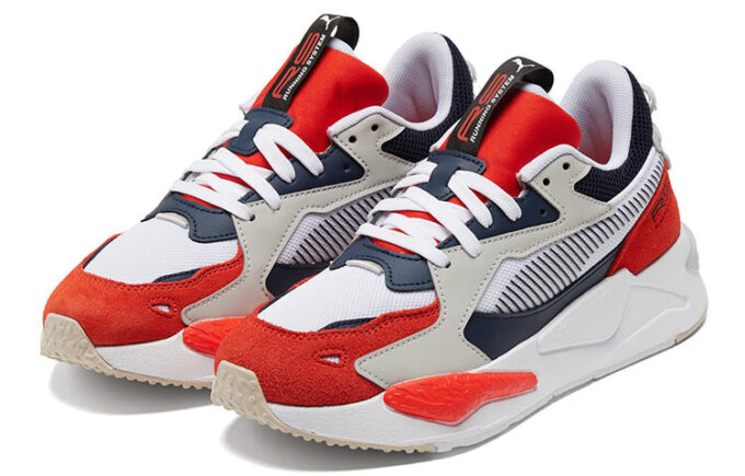 RS-Z Amortyzujące antypoślizgowe retro sportowe „Czerwono-białe”