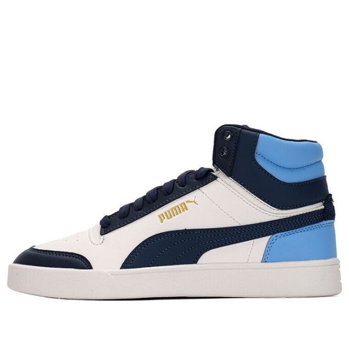 Shuffle Mid Mid Tops Casualowe buty do skateboardingu Unisex Niebiesko-białe
