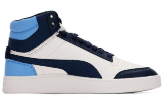 Shuffle Mid Mid Tops Casualowe buty do skateboardingu Unisex Niebiesko-białe
