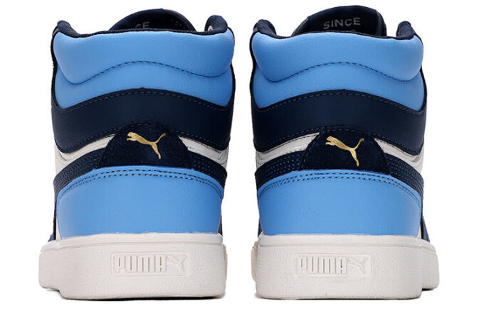 Shuffle Mid Mid Tops Casualowe buty do skateboardingu Unisex Niebiesko-białe