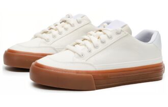 Skórzane trampki do skateboardingu Capris w kolorze białym