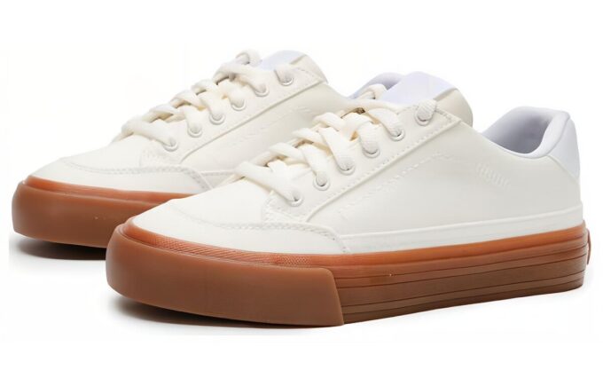 Skórzane trampki do skateboardingu Capris w kolorze białym