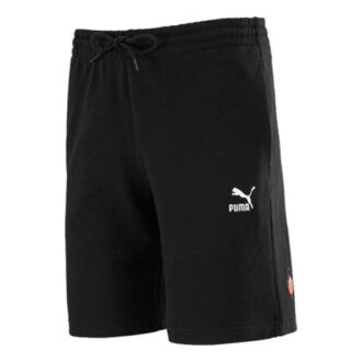 Spodenki klubowe z haftowanym logo, casualowe, sportowe, czarne