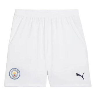 Spodenki Manchester City 24/25 w kolorze biało-czarnym