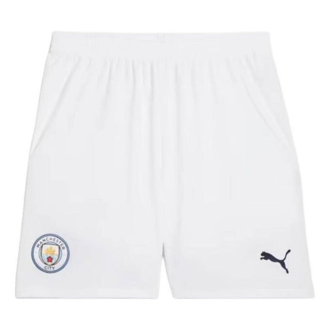 Spodenki Manchester City 24/25 w kolorze biało-czarnym