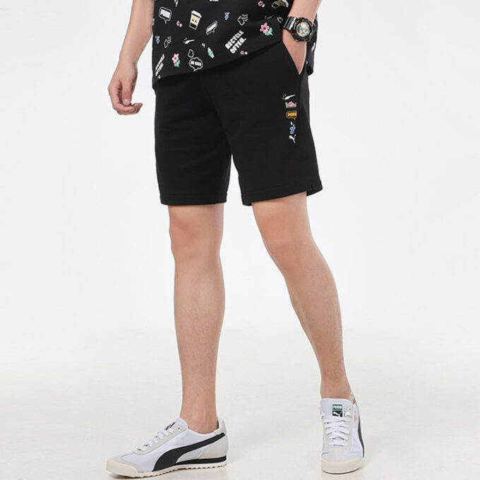 Spodenki sportowe Awareness Athleisure Casual, oddychające, ze ściągaczem, w kolorze czarnym