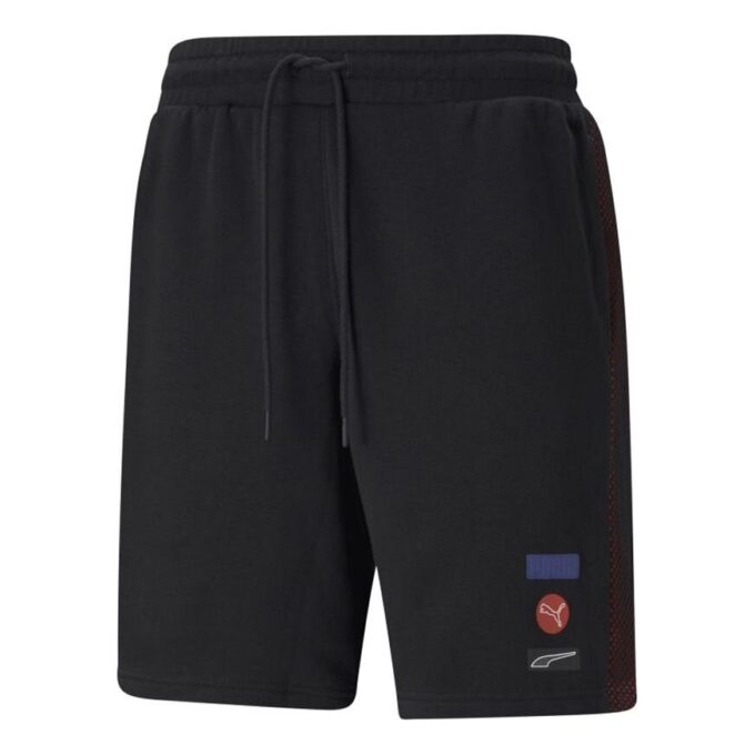 Spodenki sportowe do biegania z dzianiny Splicing Knit w kolorze czarnym