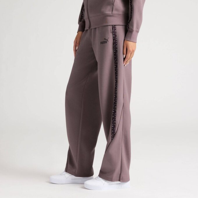 Spodnie damskie Essentials Animal Print z prostymi nogawkami