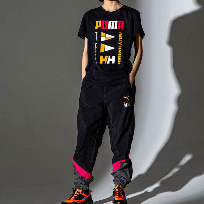 Spodnie dresowe PUMA x Helly Hansen „Czarno-biało-czerwone”