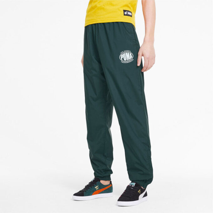 Spodnie dresowe PUMA x The Hundreds „Zielono-białe”