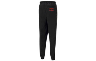 Spodnie sportowe PUMA x Mr Doodle Crossover Graffiti Drawstring Woven Long Pants w kolorze czarnym