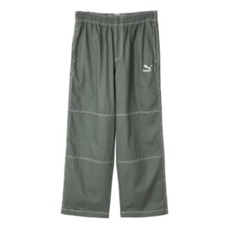 Spodnie tkane Swxp D z logo „Olive Green”