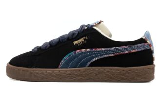 Suede Bz Emb „Czarny Granatowy Marcepan Jasnoniebieski”