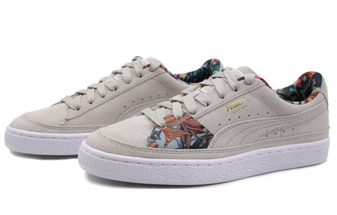 Suede Skate Palms „Light Grey”