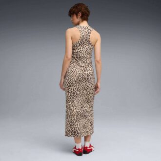 Sukienka damska Leopard Luxe z nadrukiem zwierzęcym i dopasowaną talią Sukienka damska Leopard Luxe z nadrukiem zwierzęcym i dopasowaną talią