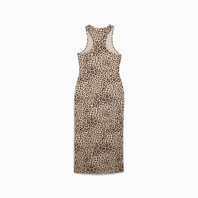Sukienka damska Leopard Luxe z nadrukiem zwierzęcym i dopasowaną talią Sukienka damska Leopard Luxe z nadrukiem zwierzęcym i dopasowaną talią