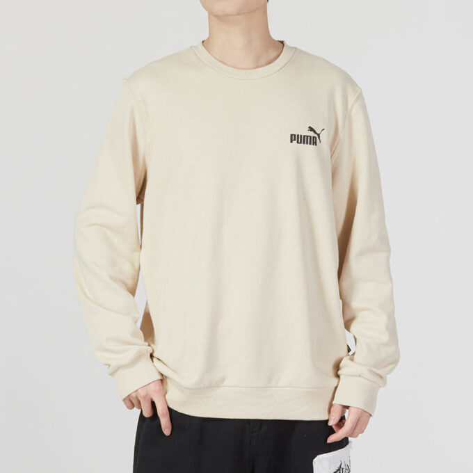 Sweter Ess Small Logo Crew Logo w kolorze beżowym