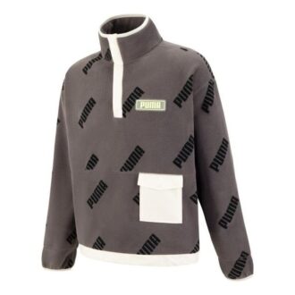 Sweter modułowy z zamkiem błyskawicznym w kolorze szarym
