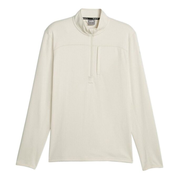 Sweter Run Microfleece 1/2 ZIP w kolorze białym