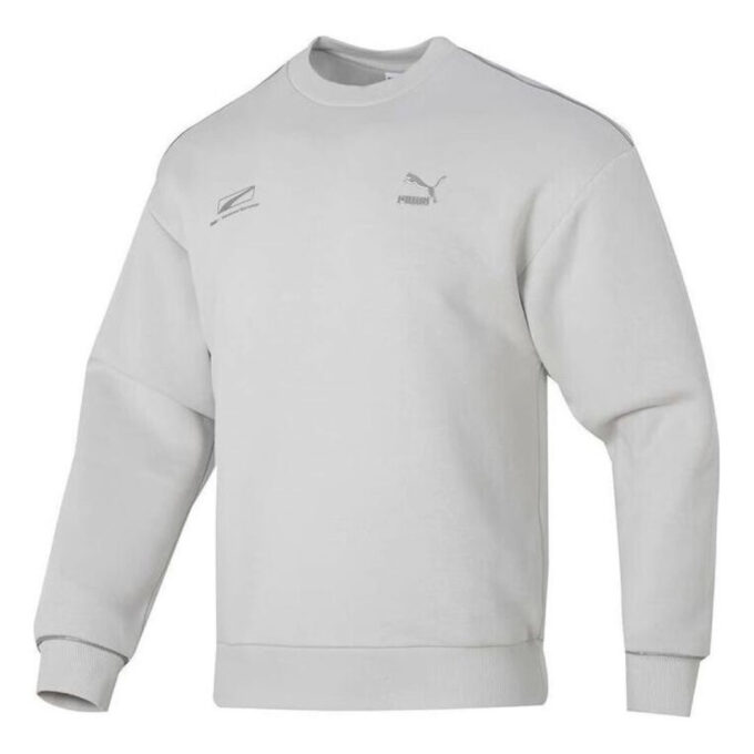 Sweter z nadrukowanym logo w stylu casual „Szary”