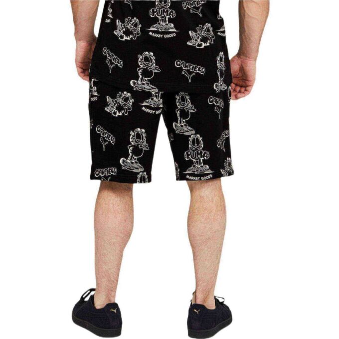 Szorty PUMA x Garfield z nadrukiem w kolorze czarnym