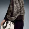 T7 Leopard Luxe damska bluza z okrągłym dekoltem i nadrukiem zwierzęcym T7 Leopard Luxe damska bluza z okrągłym dekoltem i nadrukiem zwierzęcym