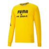 Żółty sportowy sweter z dzianiny z okrągłym dekoltem