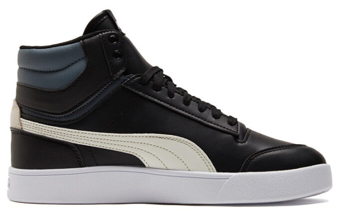 Uniseksowe trampki Shuffle Mid-Top w kolorze czarno-białym