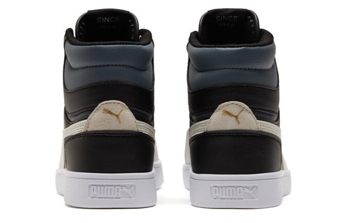 Uniseksowe trampki Shuffle Mid-Top w kolorze czarno-białym