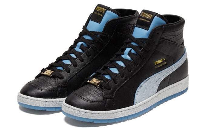 Unisex Ralph Sampson 70 Mid Layer Sneakers Czarno-Niebieskie