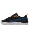 Unisexowe zamszowe trampki Bloc Low-Top w kolorze niebiesko-czarnym
